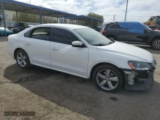 2013 Volkswagen Passat SE with VIN 1VWBP7A35DC016573, listed as a Copart auction lot 47495015 with 137,450 mi miles and Salvage Title. Bid and sale history available at carsss.com. Image 4.