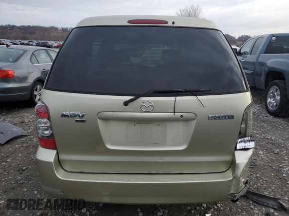 2004 Mazda MPV LX with VIN JM3LW28A840502496, listed as a Copart auction lot 80946673 with 117,423 mi miles and Salvage Title. Bid and sale history available at carsss.com. Image 6.