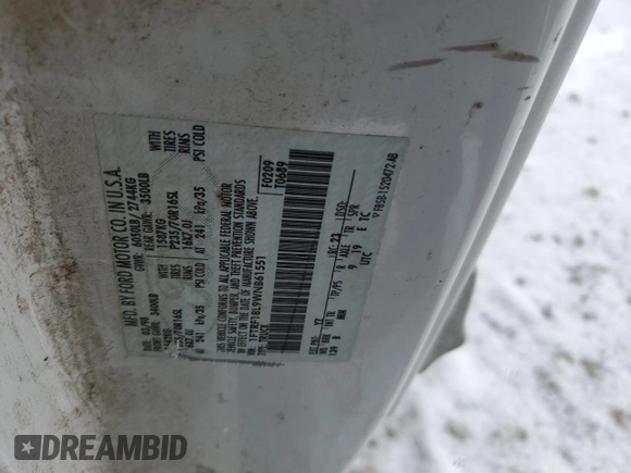 1998 Ford F-150 with VIN 1FTRF18L9WNB61551, listed as a Copart auction lot 82864544 with Not provided miles and Salvage title. Bid and sale history available at DreamBid. Image 13.