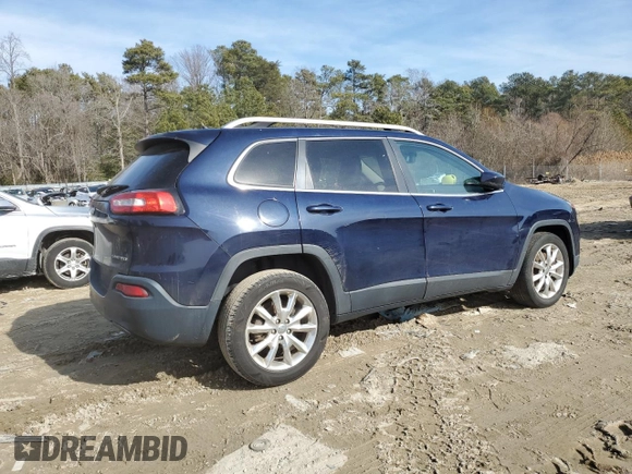 2014 Jeep Cherokee Limited with VIN 1C4PJLDB3EW172746, listed as a Copart auction lot 43509725 with 262,129 mi miles and Clean Title. Bid and sale history available at DreamBid. Image 3.