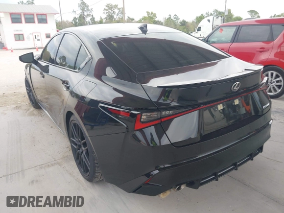 2023 Lexus IS with VIN JTHAP1D28P5004777, listed as a IAAI auction lot 41354167 with 10,561 mi miles. Bid and sale history available at carsss.com. Image 3.