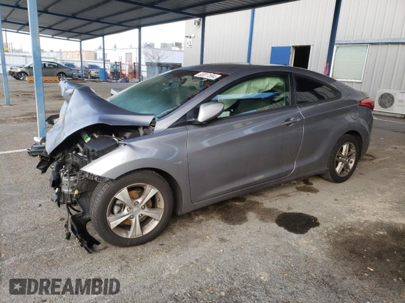 2013 Hyundai Elantra Coupe GS PZEV with VIN KMHDH6AEXDU011606, listed as a Copart auction lot 83017594 with 208,630 mi miles and Salvage Title. Bid and sale history available at carsss.com. Image 1.