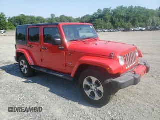 2017 Jeep Wrangler Unlimited Sahara with VIN 1C4HJWEG3HL610297, listed as a Copart auction lot 62060865 with 43,274 mi miles and Salvage title. Bid and sale history available at DreamBid. Image 4.