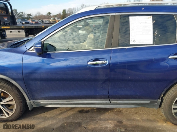 2017 Nissan Rogue SL with VIN JN8AT2MVXHW284294, listed as a IAAI auction lot 41145923 with 75,240 mi miles. Bid and sale history available at carsss.com. Image 15.