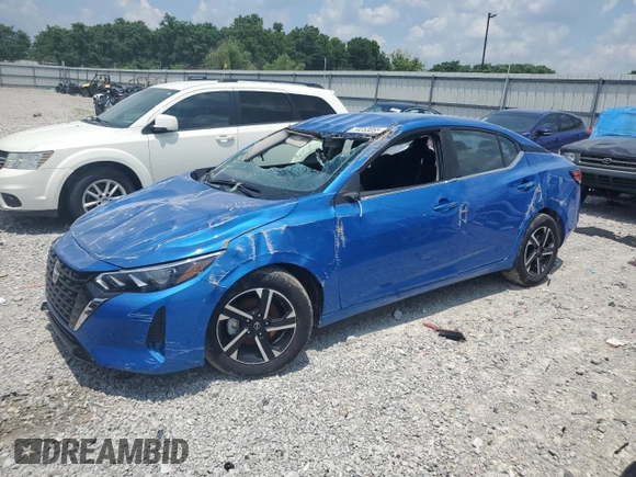 2024 Nissan Sentra SV z VIN 3N1AB8CV0RY375199, wystawiony jako Copart lot #61742905 z przebiegiem 11 557 mil mil oraz Szkoda całkowita • Salvage title. Historia ofert i sprzedaży dostępna na DreamBid. Obrazek 1.