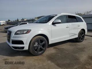 2012 Audi Q7 3.0T S line with VIN WA1DGAFE5CD006549, listed as a Copart auction lot 44615025 with 164,019 mi miles and Salvage Title. Bid and sale history available at carsss.com. Image 1.