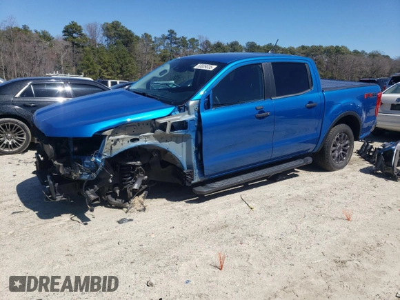 2021 Ford Ranger XL with VIN 1FTER4FH7MLD89272, listed as a Copart auction lot 50009035 with 48,725 mi miles and Salvage title. Bid and sale history available at DreamBid. Image 1.