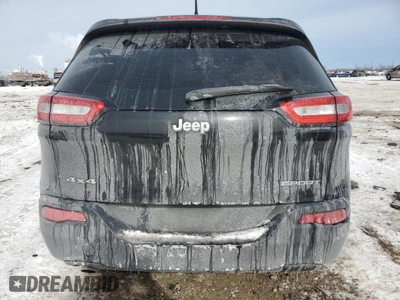 2016 Jeep Cherokee Sport with VIN 1C4PJMAB9GW277403, listed as a Copart auction lot 45113385 with 55,937 mi miles and Salvage Title. Bid and sale history available at DreamBid. Image 6.