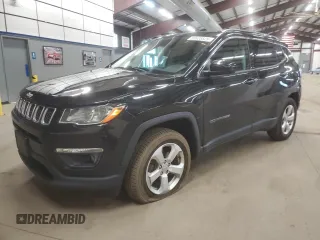 2019 Jeep Compass Latitude with VIN 3C4NJDBB0KT593907, listed as a Copart auction lot 50628525 with 46,111 mi miles and Salvage Title. Bid and sale history available at DreamBid. Image 1.