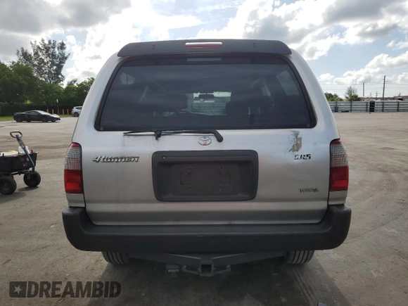 1999 Toyota 4Runner SR5 with VIN JT3GN86R8X0113147, listed as a Copart auction lot 64168045 with 204,721 mi miles and Clean title. Bid and sale history available at DreamBid. Image 6.