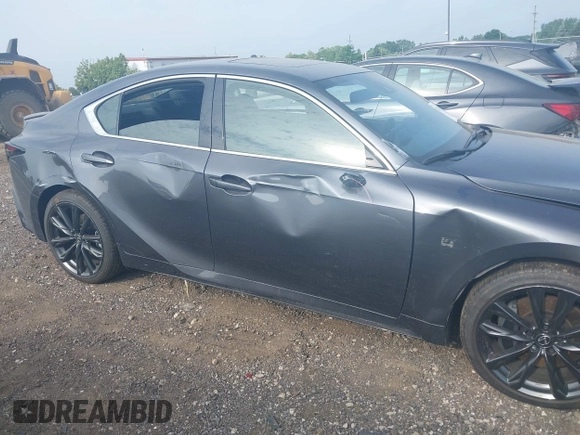2024 Lexus IS 350 F Sport with VIN JTHBZ1E21R5036891, listed as a IAAI auction lot 42515614 with 6,904 mi miles and . Bid and sale history available at DreamBid. Image 6.