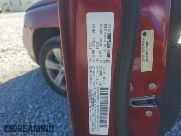 2014 Jeep Compass Latitude with VIN 1C4NJCEBXED509530, listed as a Copart auction lot 46624785 with 162,981 mi miles and Salvage Title. Bid and sale history available at DreamBid. Image 15.
