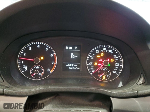 2014 Volkswagen Passat S w/Nav with VIN 1VWAP7A32EC021663, listed as a Copart auction lot 48789655 with 162,222 mi miles and Non Repairable. Bid and sale history available at carsss.com. Image 9.