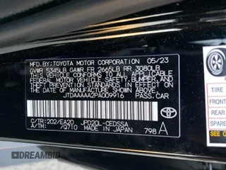 2023 Toyota Mirai XLE с VIN JTDAAAAA2PA009916, выставлен на аукционе Copart как лот 80165053 с пробегом 10 070 миль миль и . История ставок и продаж доступна на DreamBid. Изображение 13.