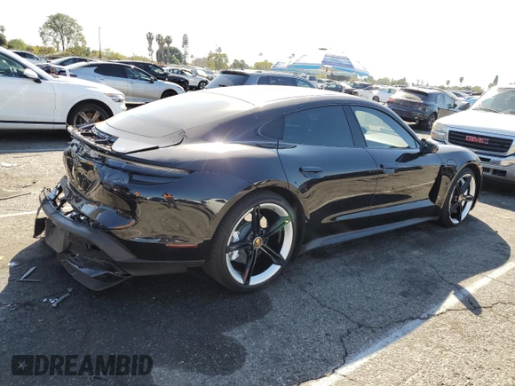 2020 Porsche Taycan Turbo with VIN WP0AC2Y16LSA71591, listed as a Copart auction lot 46949625 with 36,178 mi miles and Salvage title. Bid and sale history available at DreamBid. Image 3.