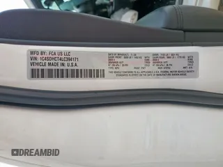 2020 Dodge Durango R/T with VIN 1C4SDHCT4LC394171, listed as a Copart auction lot 60439385 with 66,263 mi miles and Salvage title. Bid and sale history available at DreamBid. Image 14.