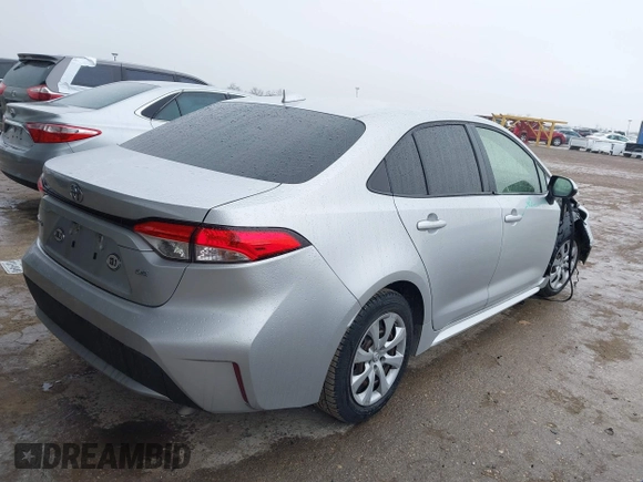 2020 Toyota Corolla LE with VIN JTDEPRAEXLJ079921, listed as a IAAI auction lot 41429471 with 97,752 mi miles. Bid and sale history available at carsss.com. Image 4.