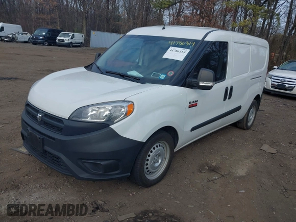 2018 Ram ProMaster City Cargo Van Tradesman with VIN ZFBERFAB7J6L67879, listed as a IAAI auction lot 41786319 with 216,967 mi miles. Bid and sale history available at carsss.com. Image 2.