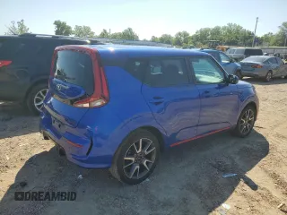 2021 Kia Soul GT-Line with VIN KNDJ63AU6M7764275, listed as a Copart auction lot 63784354 with 37,027 mi miles and Salvage Title. Bid and sale history available at DreamBid. Image 3.