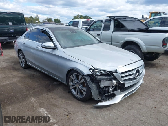 2017 Mercedes-Benz C 300 with VIN WDDWF4JB0HR221658, listed as a IAAI auction lot 40608119 with Not Provided miles and . Bid and sale history available at carsss.com. Image 1.