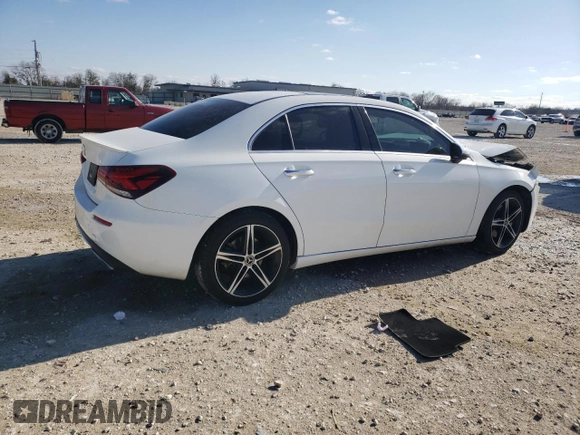 2022 Mercedes-Benz A 220 with VIN W1K3G4EB1NJ367250, listed as a Copart auction lot 42038325 with 54,510 mi miles and Salvage Title. Bid and sale history available at DreamBid. Image 3.