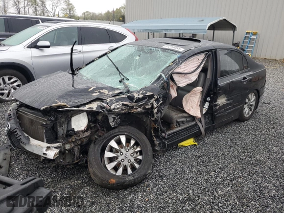 2011 Honda Civic EX-L with VIN 19XFA1F91BE010422, listed as a Copart auction lot 51214055 with 114,962 mi miles and Salvage Title. Bid and sale history available at DreamBid. Image 1.