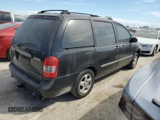 2001 Mazda MPV DX with VIN JM3LW28G310173674, listed as a Copart auction lot 75312034 with 0 mi miles and Salvage Title. Bid and sale history available at carsss.com. Image 3.