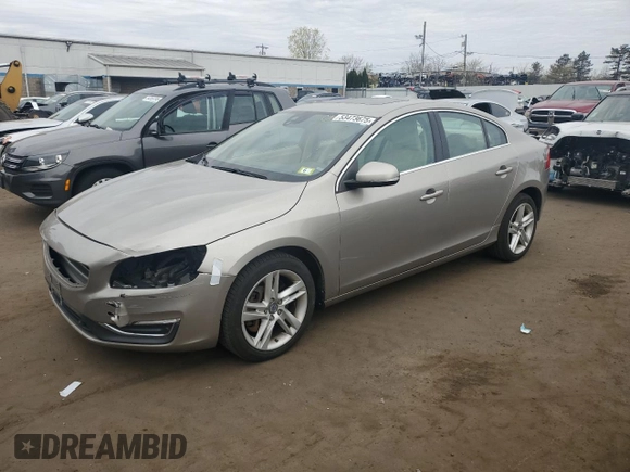 2015 Volvo S60 T5 Premier with VIN YV1612TK7F1350268, listed as a Copart auction lot 53473675 with 115,545 mi miles and Salvage Title. Bid and sale history available at carsss.com. Image 1.