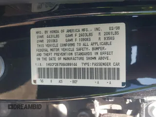 2008 Honda Accord EX with VIN 1HGCP26758A089144, listed as a IAAI auction lot 42292979 with 128,272 mi miles and . Bid and sale history available at DreamBid. Image 9.