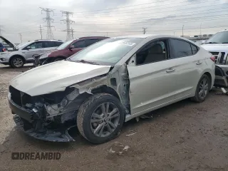 2018 Hyundai Elantra SEL with VIN 5NPD84LF6JH352330, listed as a Copart auction lot 46852595 with 43,150 mi miles and Salvage Title. Bid and sale history available at carsss.com. Image 1.