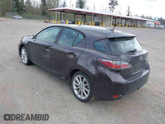 2012 Lexus CT with VIN JTHKD5BH9C2058080, listed as a IAAI auction lot 41993734 with 41,912 mi miles. Bid and sale history available at carsss.com. Image 3.