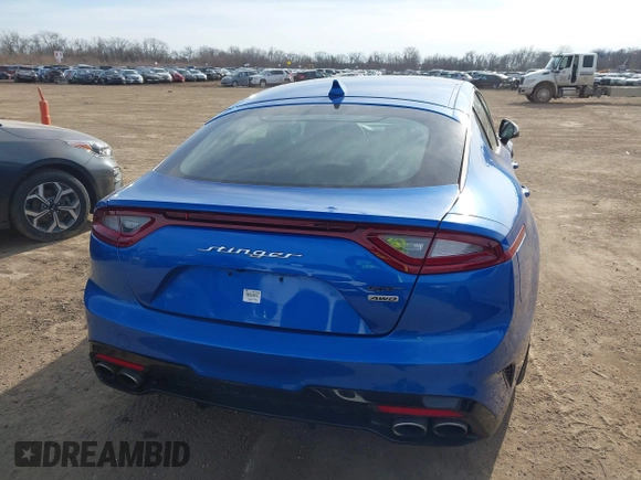 2020 Kia Stinger GT1 with VIN KNAE45LCXL6074179, listed as a IAAI auction lot 41718721 with 58,092 mi miles. Bid and sale history available at carsss.com. Image 16.
