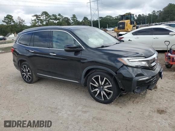 2021 Honda Pilot Touring 8-Passenger with VIN 5FNYF5H96MB000075, listed as a Copart auction lot 79339844 with 53,078 mi miles and Salvage Title. Bid and sale history available at DreamBid. Image 4.