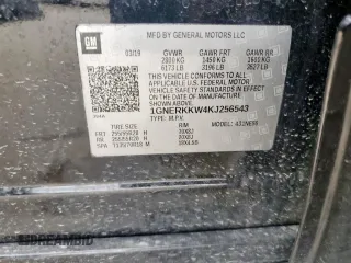 2019 Chevrolet Traverse Premier with VIN 1GNERKKW4KJ256543, listed as a Copart auction lot 51206545 with 89,490 mi miles and Clean title. Bid and sale history available at DreamBid. Image 13.