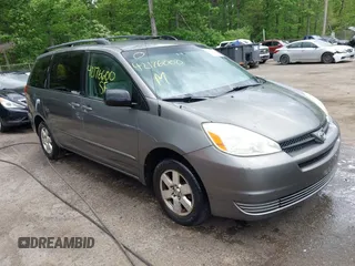 2004 Toyota Sienna CE with VIN 5TDZA23C84S000367, listed as a IAAI auction lot 42176600 with 182,817 mi miles and . Bid and sale history available at DreamBid. Image 1.
