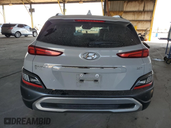 2023 Hyundai Kona Limited with VIN KM8K53A33PU010430, listed as a Copart auction lot 87010774 with 48,714 mi miles and Salvage Title. Bid and sale history available at carsss.com. Image 6.