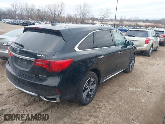 2017 Acura MDX with VIN 5FRYD4H39HB020837, listed as a IAAI auction lot 41217037 with 102,897 mi miles. Bid and sale history available at carsss.com. Image 4.