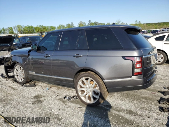 2016 Land Rover Range Rover HSE with VIN SALGS2VF0GA257268, listed as a Copart auction lot 52306245 with Not provided miles and Salvage title. Bid and sale history available at DreamBid. Image 2.