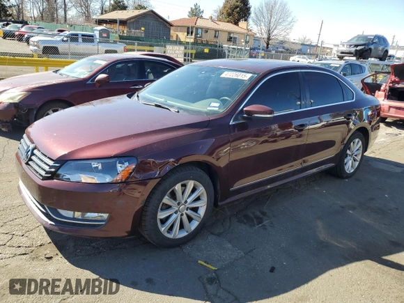 2013 Volkswagen Passat SEL Premium z VIN 1VWCH7A3XDC014934, wystawiony jako Copart lot #47226015 z przebiegiem 163 443 mil mil oraz Czysty tytuł • Clean title. Historia ofert i sprzedaży dostępna na DreamBid. Obrazek 1.