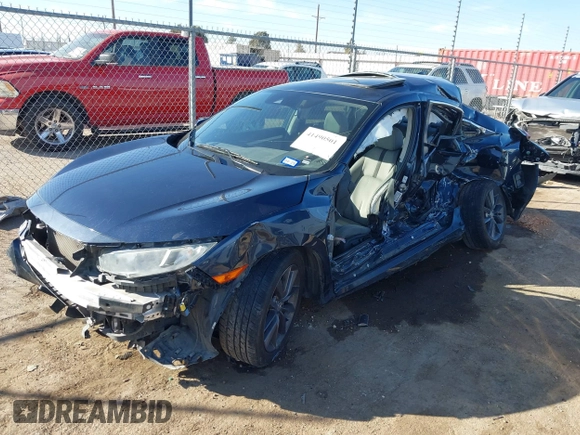 2020 Honda Civic Sedan EX with VIN 19XFC1F38LE002275, listed as a IAAI auction lot 41490501 with 1 mi miles. Bid and sale history available at carsss.com. Image 17.