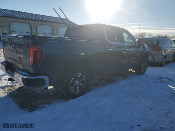2022 GMC Sierra 1500 SLT with VIN 1GTU9DED3NZ142162, listed as a Copart auction lot 88558535 with 0 mi miles and Salvage Title. Bid and sale history available at carsss.com. Image 3.