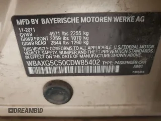 2012 BMW 5 Series 528i z VIN WBAXG5C50CDW85402, wystawiony jako Copart lot #56909125 z przebiegiem Nie podano mil oraz Czysty tytuł • Clean title. Historia ofert i sprzedaży dostępna na DreamBid. Obrazek 12.
