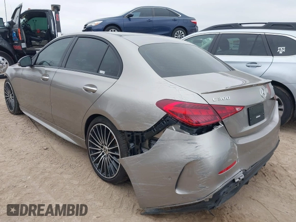 2024 Mercedes-Benz C 300 with VIN W1KAF4HB3RR177320, listed as a IAAI auction lot 41595252 with 4,741 mi miles and . Bid and sale history available at DreamBid. Image 3.