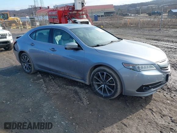 2015 Acura TLX V6 Advance with VIN 19UUB3F70FA006340, listed as a IAAI auction lot 41501312 with 151,517 mi miles. Bid and sale history available at carsss.com. Image 1.