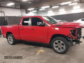 2020 Ram 1500 Big Horn with VIN 1C6SRFBT3LN222815, listed as a IAAI auction lot 41843105 with 45,276 mi miles. Bid and sale history available at carsss.com. Image 14.