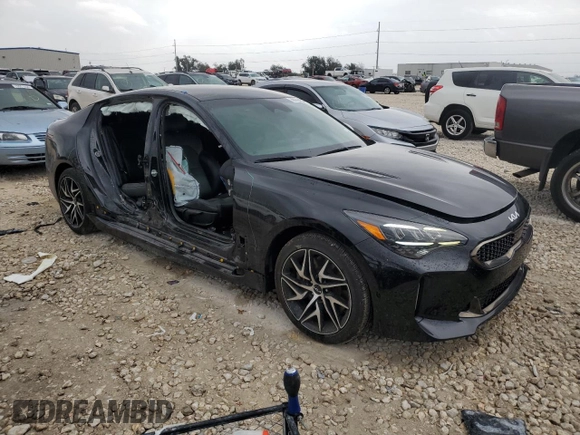 2022 Kia Stinger GT-Line with VIN KNAE35LD4N6106199, listed as a Copart auction lot 79139164 with 53,358 mi miles and Salvage Title. Bid and sale history available at DreamBid. Image 4.