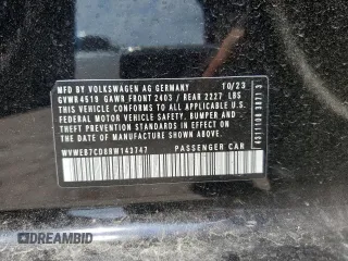 2024 Volkswagen Golf z VIN WVWEB7CD8RW143747, wystawiony jako Copart lot #55399845 z przebiegiem 7 764 mil mil oraz Szkoda całkowita • Salvage title. Historia ofert i sprzedaży dostępna na DreamBid. Obrazek 12.