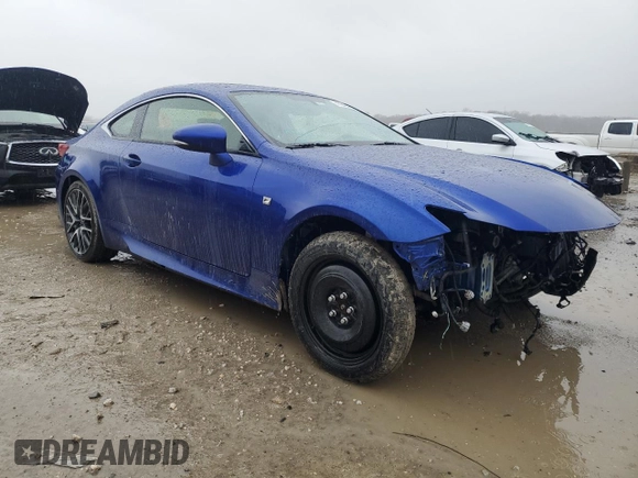 2016 Lexus RC 350 F Sport with VIN JTHSE5BC9G5006793, listed as a Copart auction lot 47349695 with 107,676 mi miles and Salvage title. Bid and sale history available at DreamBid. Image 4.