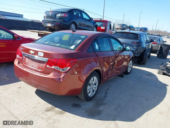 2013 Chevrolet Cruze LS with VIN 1G1PA5SH7D7147112, listed as a IAAI auction lot 41783962 with 95,045 mi miles. Bid and sale history available at carsss.com. Image 4.
