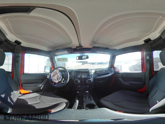 2015 Jeep Wrangler Unlimited Willys Wheeler with VIN 1C4BJWDG8FL574014, listed as a Copart auction lot 51921255 with 54,134 mi miles and Salvage Title. Bid and sale history available at DreamBid. Image 14.